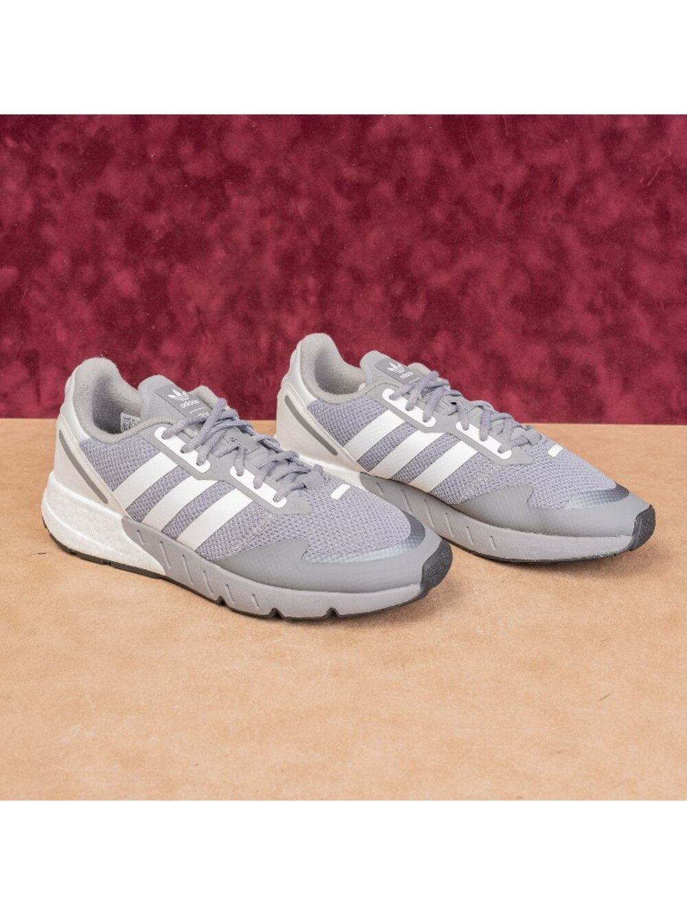 Adidas Men ZX 1K Boost H68718 Gray Stripped Trainers Sneakers Size 10.5